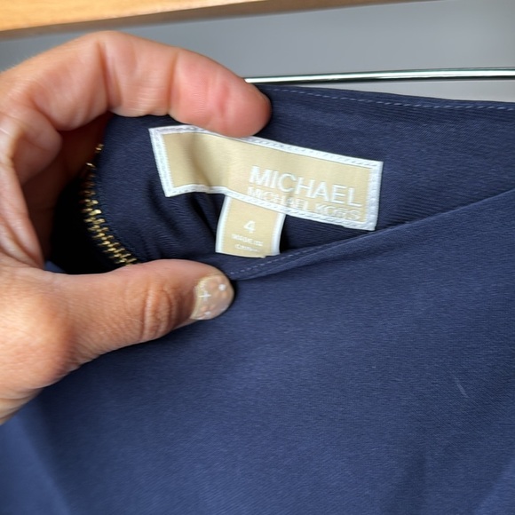 Michael kors navy business suit skirt slit size 4 - Picture 5 of 9